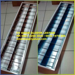 Kap Lampu RM 2 x 36 watt Mirror Stainless Kap Lampu RM 2 x 36 watt Mirror Stainless